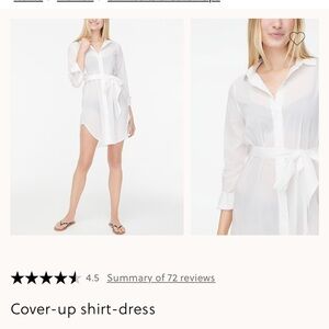 J. Crew Sheer White Swim Cover-Up 💦